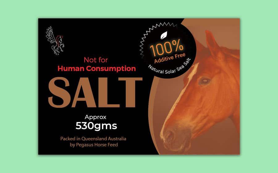 Bài tham dự cuộc thi #31 cho                                                 Design a label for horse salt
                                            