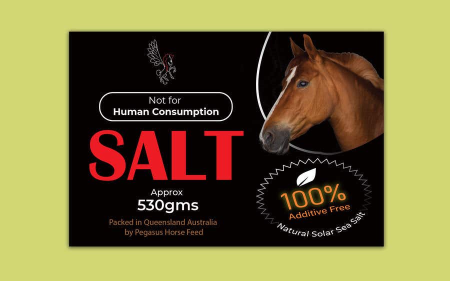 Bài tham dự cuộc thi #38 cho                                                 Design a label for horse salt
                                            
