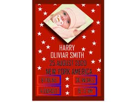 #497 for Design Birth Poster (More than one winner will be chosen) by Hamidabegum12
