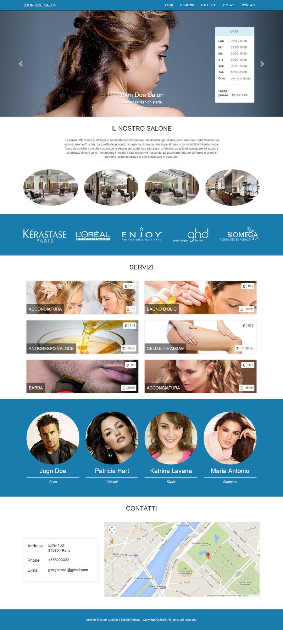 Contest Entry #3 for                                                 One page website for hair salon
                                            