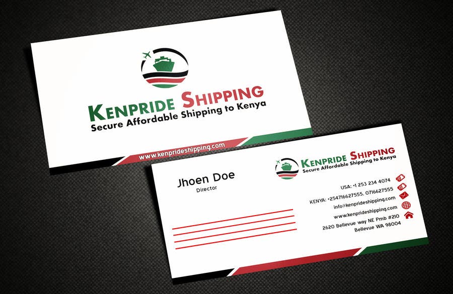 Wasilisho la Shindano #56 la                                                 Design some Business Card for shipping company
                                            