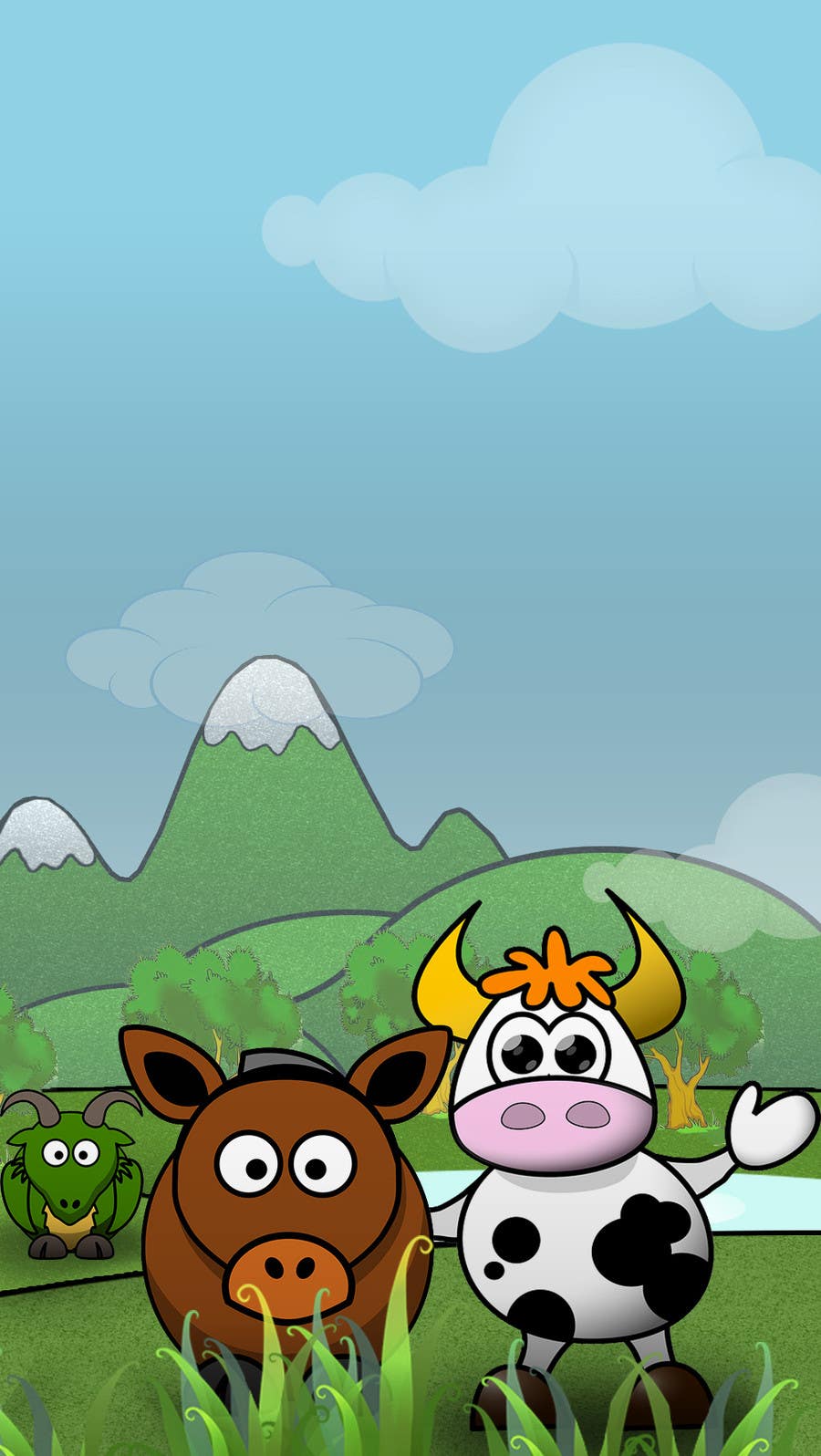 Wasilisho la Shindano #5 la                                                 Background to 3 graphics (animals) for android game
                                            