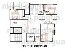 #2 untuk Redesign the architectural drawing of a duplex flat oleh misalpingua03