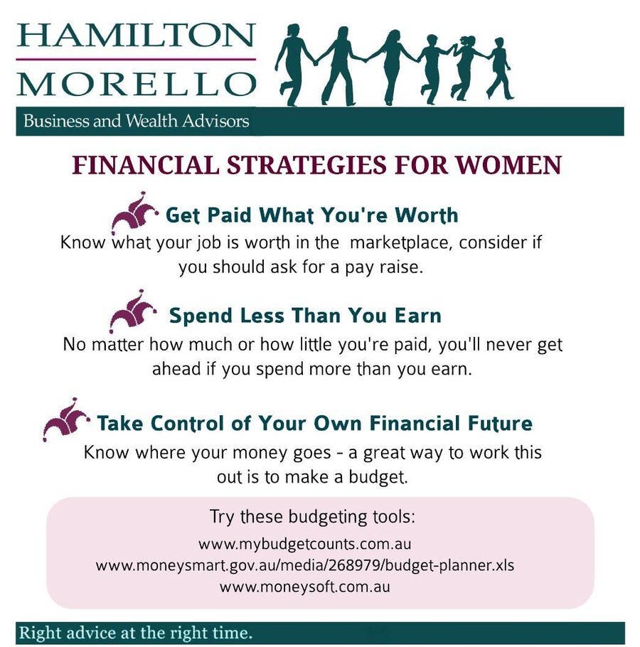 Wasilisho la Shindano #11 la                                                 Financial strategies for women
                                            