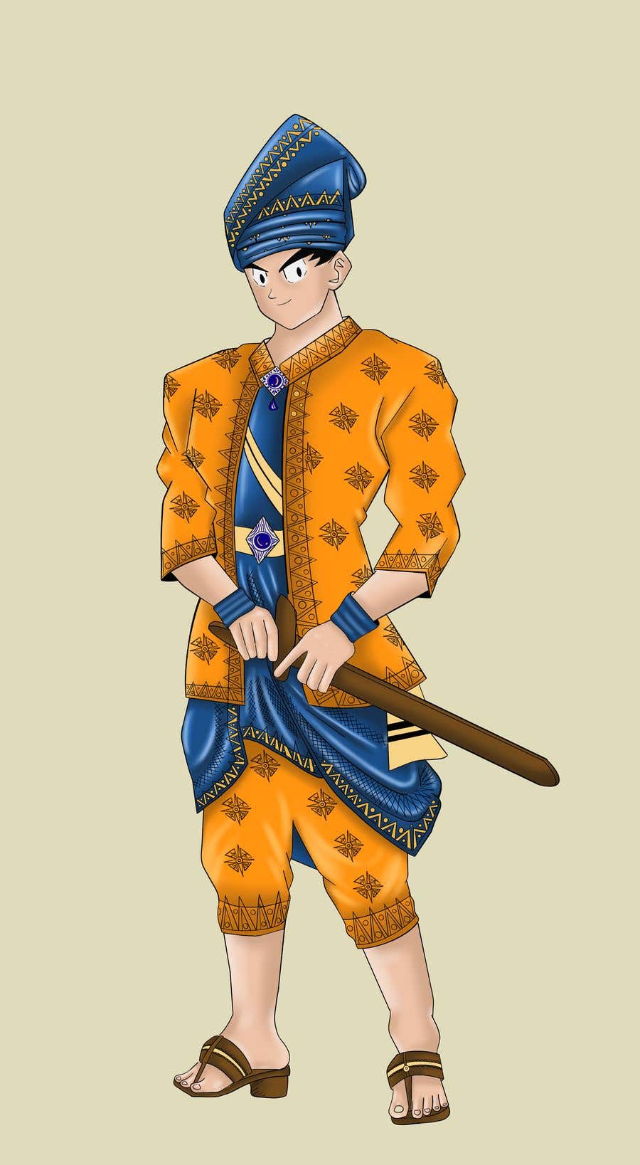 Contest Entry #12 for                                                 Redesign the character in malay outfit
                                            