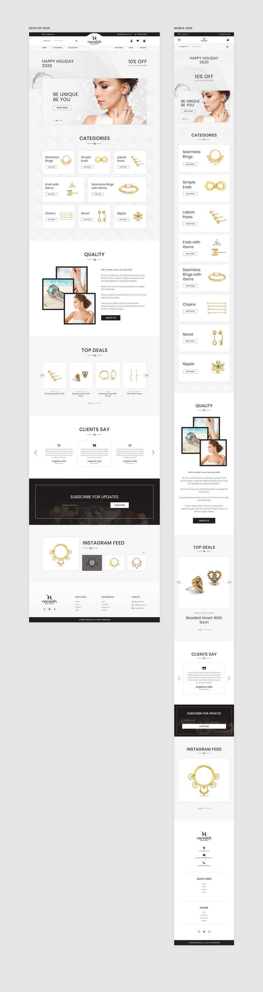 Contest Entry #382 for                                                 Design a website for a bodu jewelry company
                                            