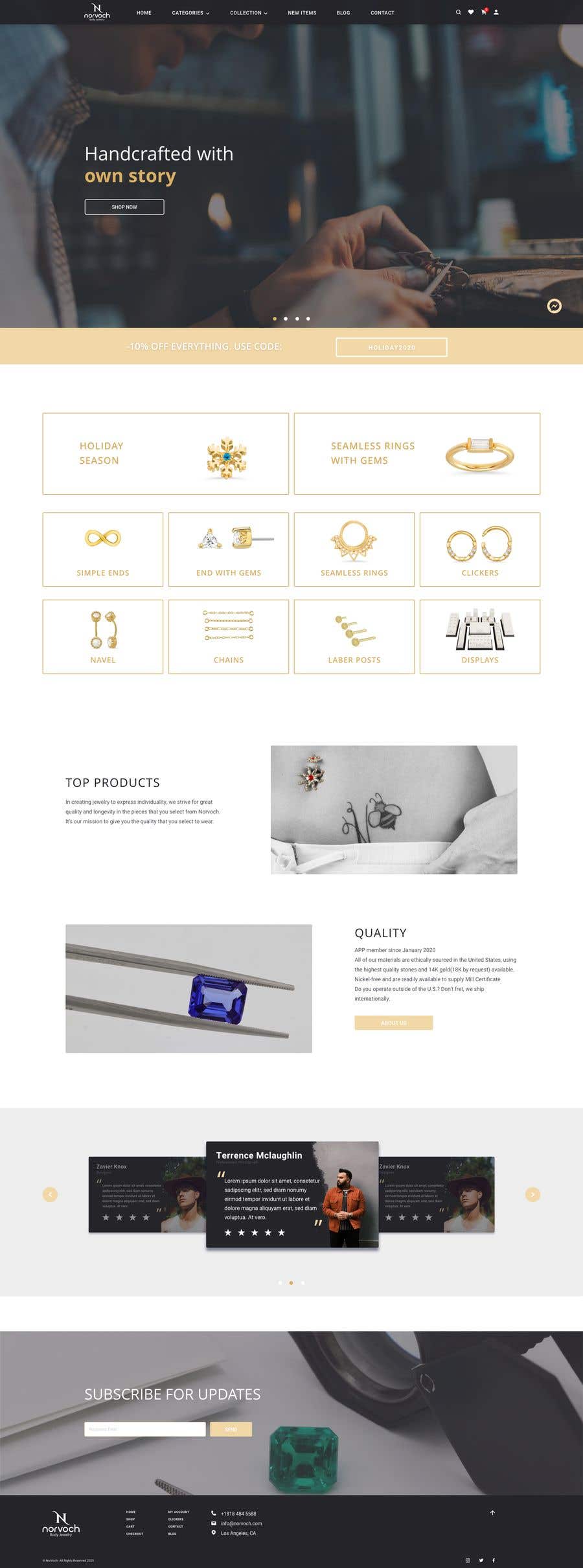 Contest Entry #319 for                                                 Design a website for a bodu jewelry company
                                            
