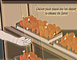 #75 untuk Illustration is needed to show Fried Chicken Cooking Process oleh muntahaesl
