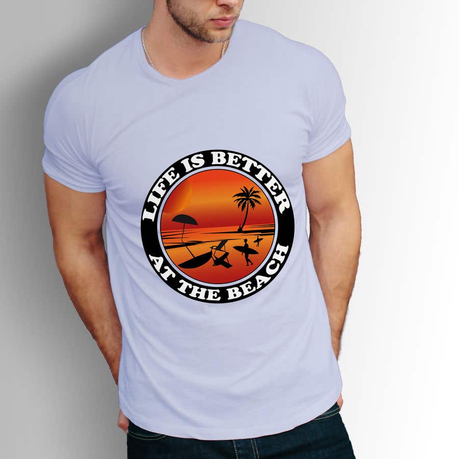 Entri Kontes #615 untuk                                                Beach Themed T-Shirt Design
                                            