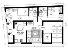 #31 untuk Floor plan design for 775 sqft home oleh Niranjanisunil