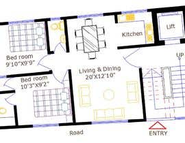 #26 untuk Floor plan design for 775 sqft home oleh nivel