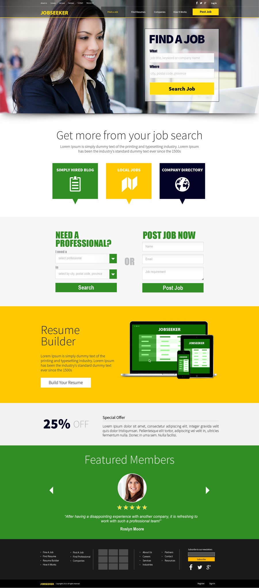 Contest Entry #53 for                                                 Design a Website Mockup for a Job Search Engine
                                            
