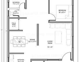 #6 สำหรับ Floor plan for 3bhk home โดย sw4pn
