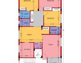 #9 สำหรับ Floor plan for 3bhk home โดย Nileshkrlayek