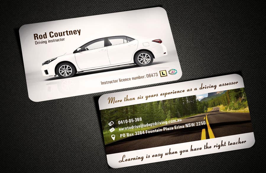 
                                                                                                                        Contest Entry #                                            87
                                         for                                             Design some Business Cards for "Adept Driving School"
                                        