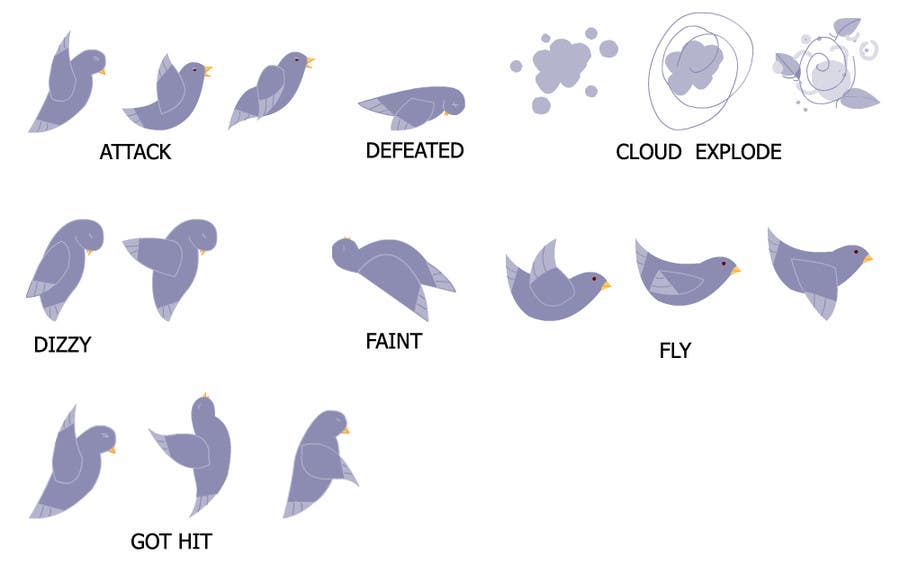 Contest Entry #7 for                                                 Flat Bird SpriteSheet for my game
                                            