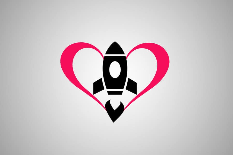 Příspěvek č. 92 do soutěže                                                 Simple design - Rocket ship with love heart
                                            