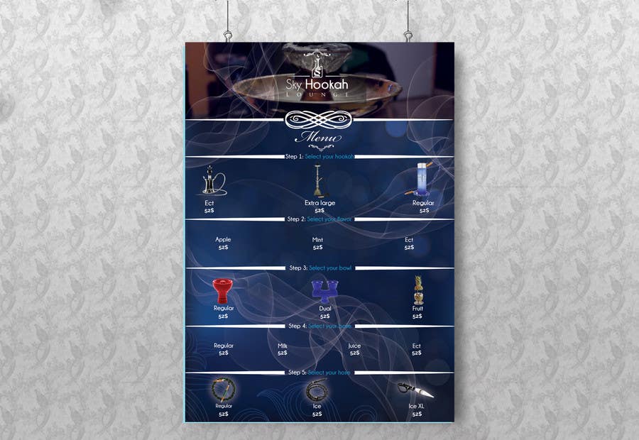 Contest Entry #28 for                                                 Design a Logo and Menu for a Hookah / Shisha Lounge
                                            