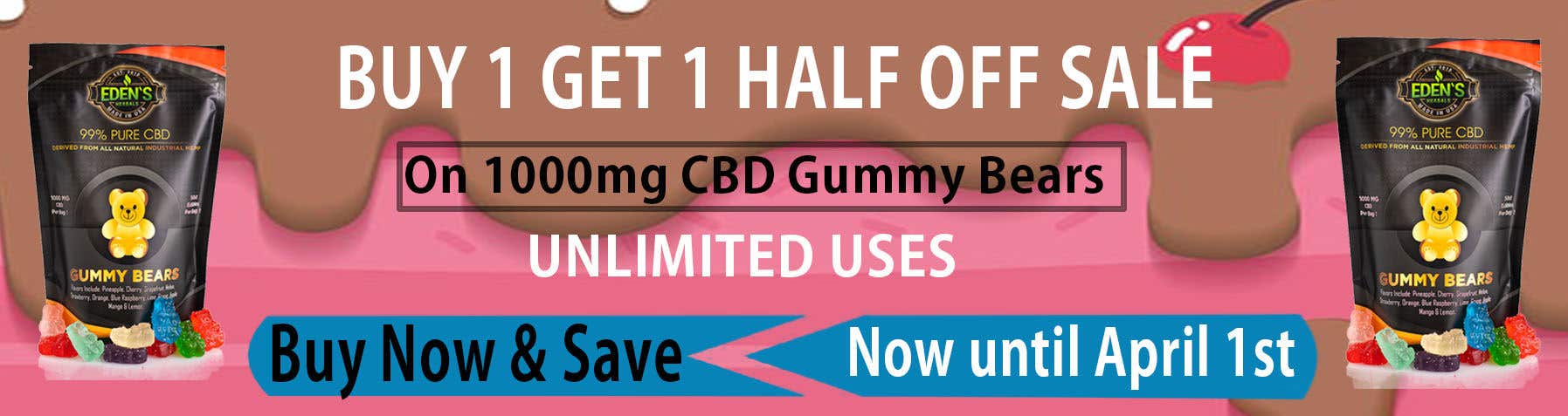 Kilpailutyö #33 kilpailussa                                                 Banner for Buy 1 Get 1 Half Off  Sale on CBD Gummies
                                            