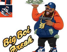 #101 for Caricature illustration of Heavy Set African American Man similar to Rick Ross with Detroit Apparel, gun and money by sarinah55