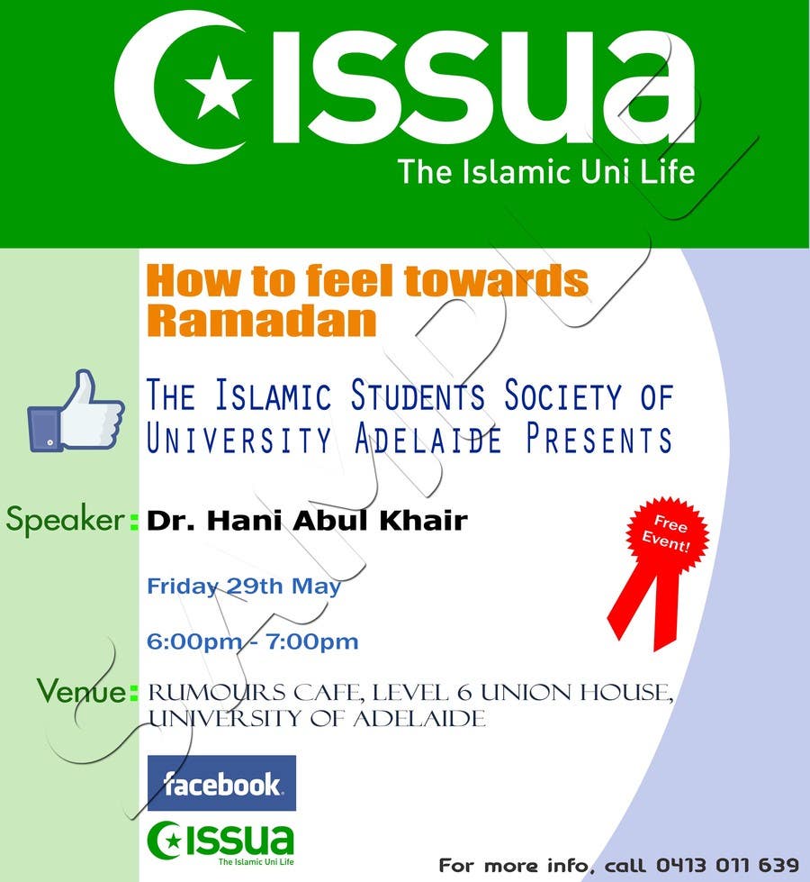 Contest Entry #24 for                                                 Flyer for 'Ramadan Lecture'
                                            