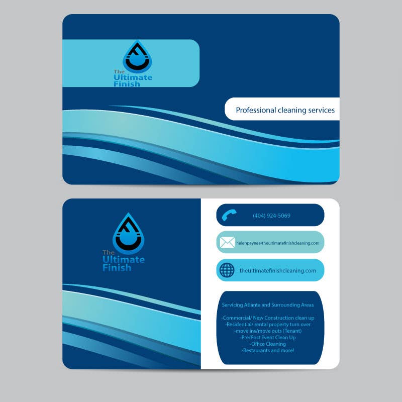 Proposition n°1 du concours                                                 Design some Business Cards for Professional Cleaning company
                                            