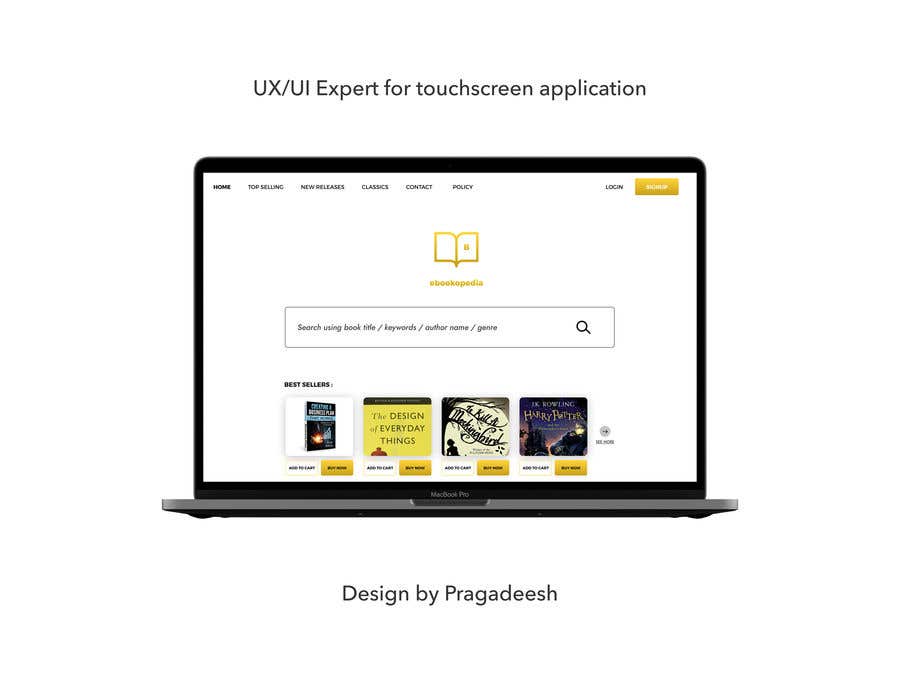 Kilpailutyö #4 kilpailussa                                                 UX/UI Expert for touchscreen application
                                            