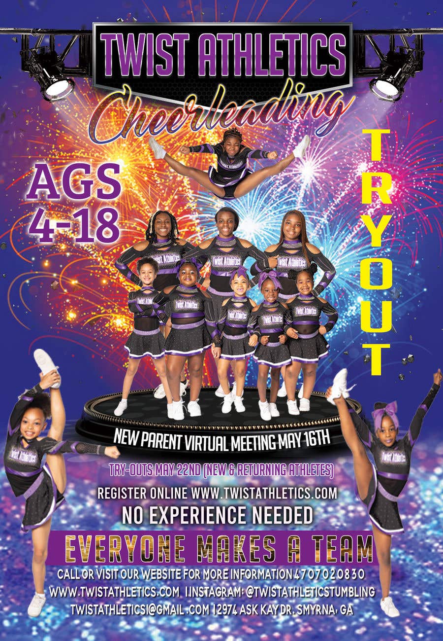 Contest Entry #33 for                                                 Cheerleading Tryout Flyer
                                            