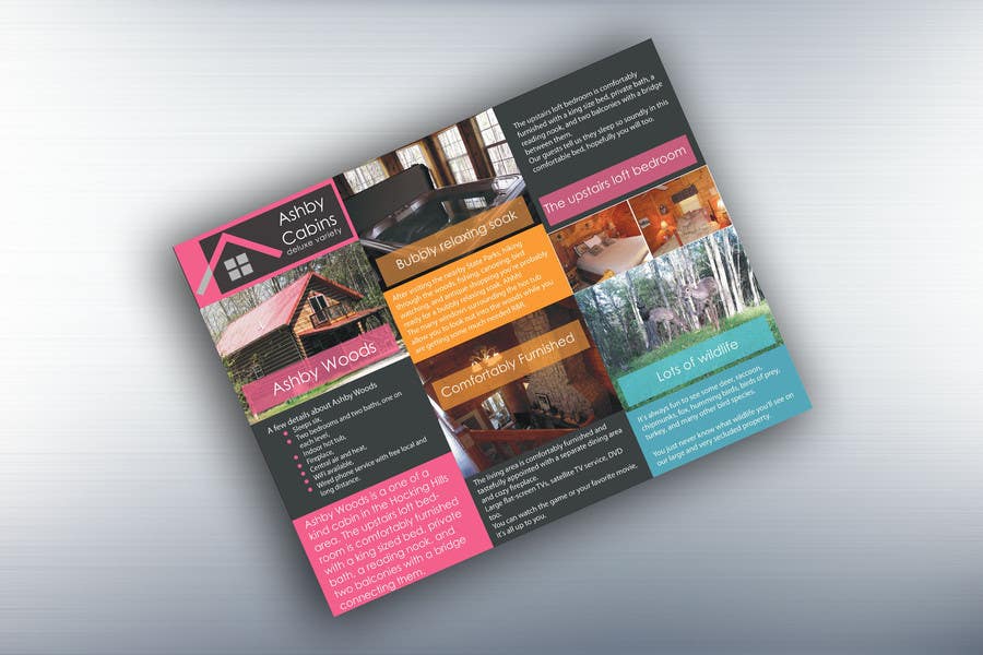 Penyertaan Peraduan #9 untuk                                                 Design a Brochure for Ashby Cabins
                                            