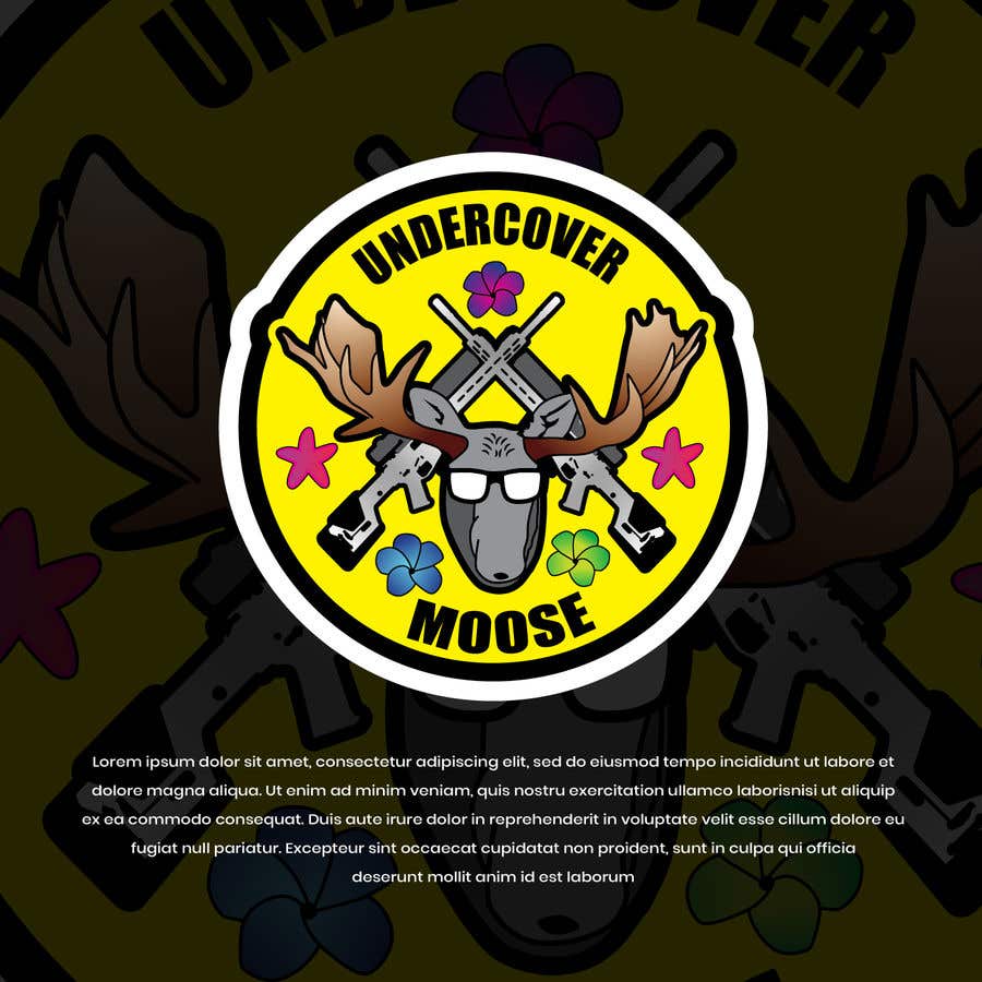 ผลงานการประกวด #50 สำหรับ                                                 Undercover Moose Sticker
                                            