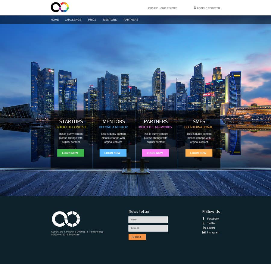 Bài tham dự cuộc thi #18 cho                                                 Design a Website Mockup for a Start-Up Competition
                                            