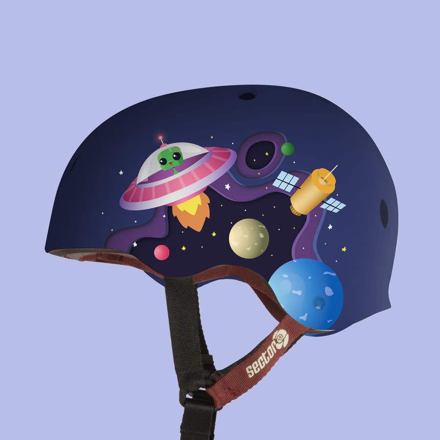 Contest Entry #91 for                                                 Beautiful cartoon outer space theme illustration designed for Children helmets
                                            