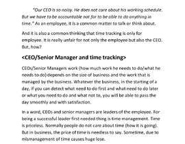 #13 para Write a 1,500-2,500 blog article on why timetracking is important for CEOs/senior managers por rahimbw73
