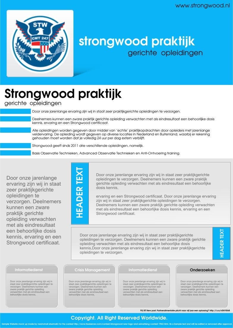 Wettbewerbs Eintrag #36 für                                                 strongwood new logo and advertising contest
                                            