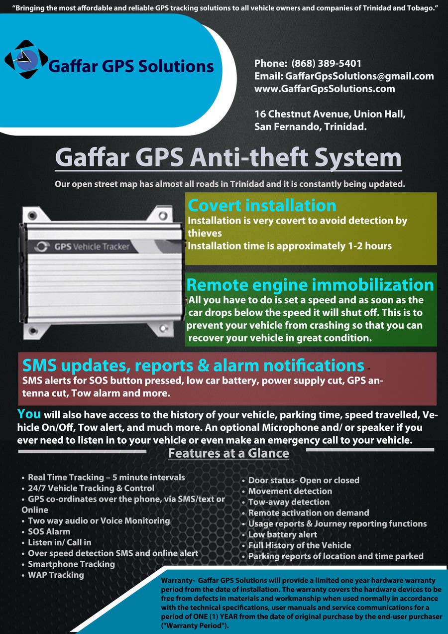 Penyertaan Peraduan #17 untuk                                                 Design a Brochure for a GPS Anti-theft System
                                            
