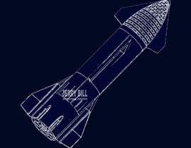 #66 para Blue Print design of Space X Starship Rocket por chiyada14