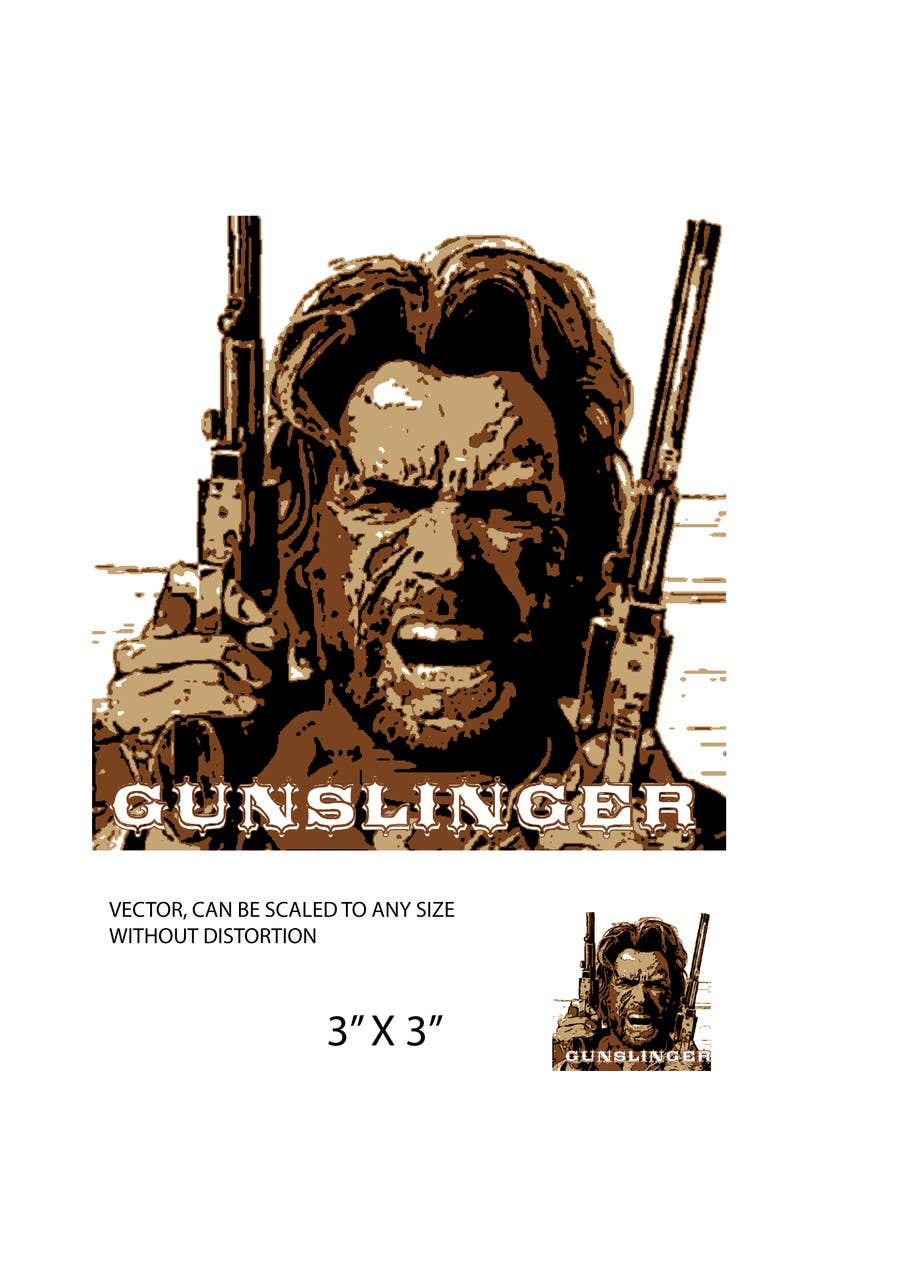 Kilpailutyö #25 kilpailussa                                                 Clint Eastwood illustration logo contest
                                            