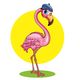 Contest Entry #212 thumbnail for                                                     Cartoon Flamingo
                                                