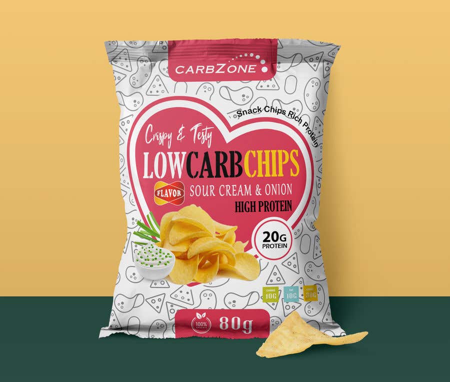 Proposition n°511 du concours                                                 Design a Low Carb High Protein Chips Bag
                                            