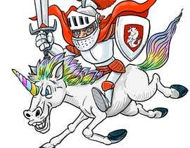 #204 cho T-Shirt Illustration Knight Riding a Unicorn bởi rickycastillo