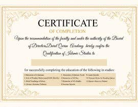 Nro 90 kilpailuun certificate design for islamic institute käyttäjältä hassanprint11