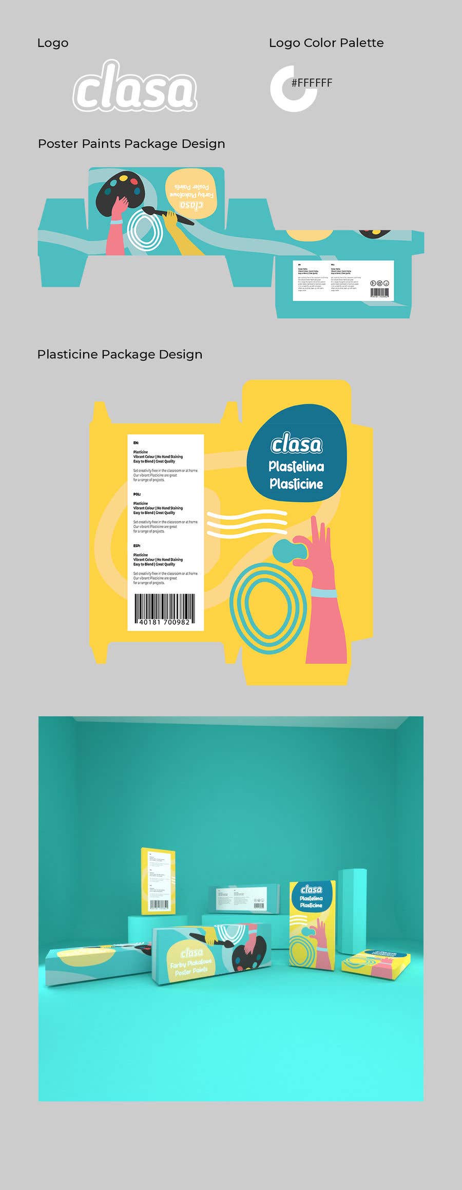
                                                                                                                        Konkurrenceindlæg #                                            256
                                         for                                             School art supplies (paints, plasticine) branding and package designs.
                                        