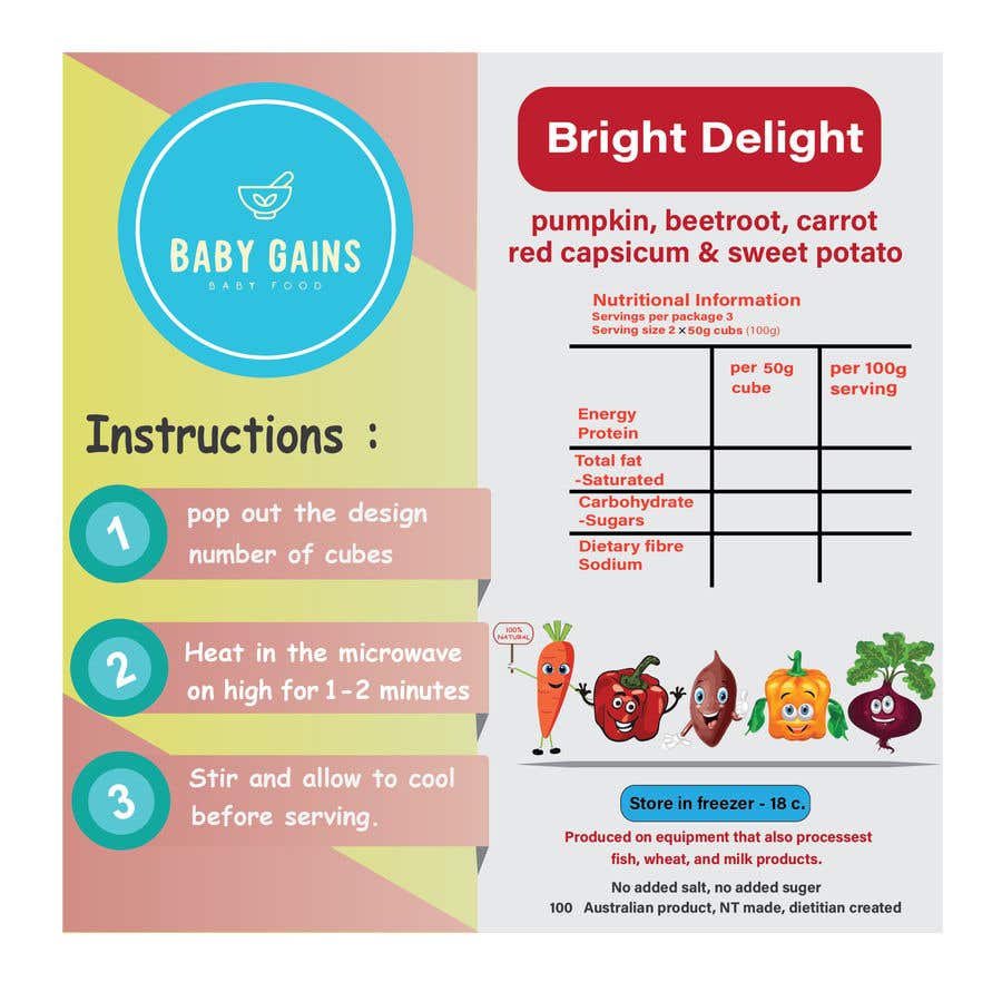 
                                                                                                                        Penyertaan Peraduan #                                            30
                                         untuk                                             Baby Food product, packaging design
                                        