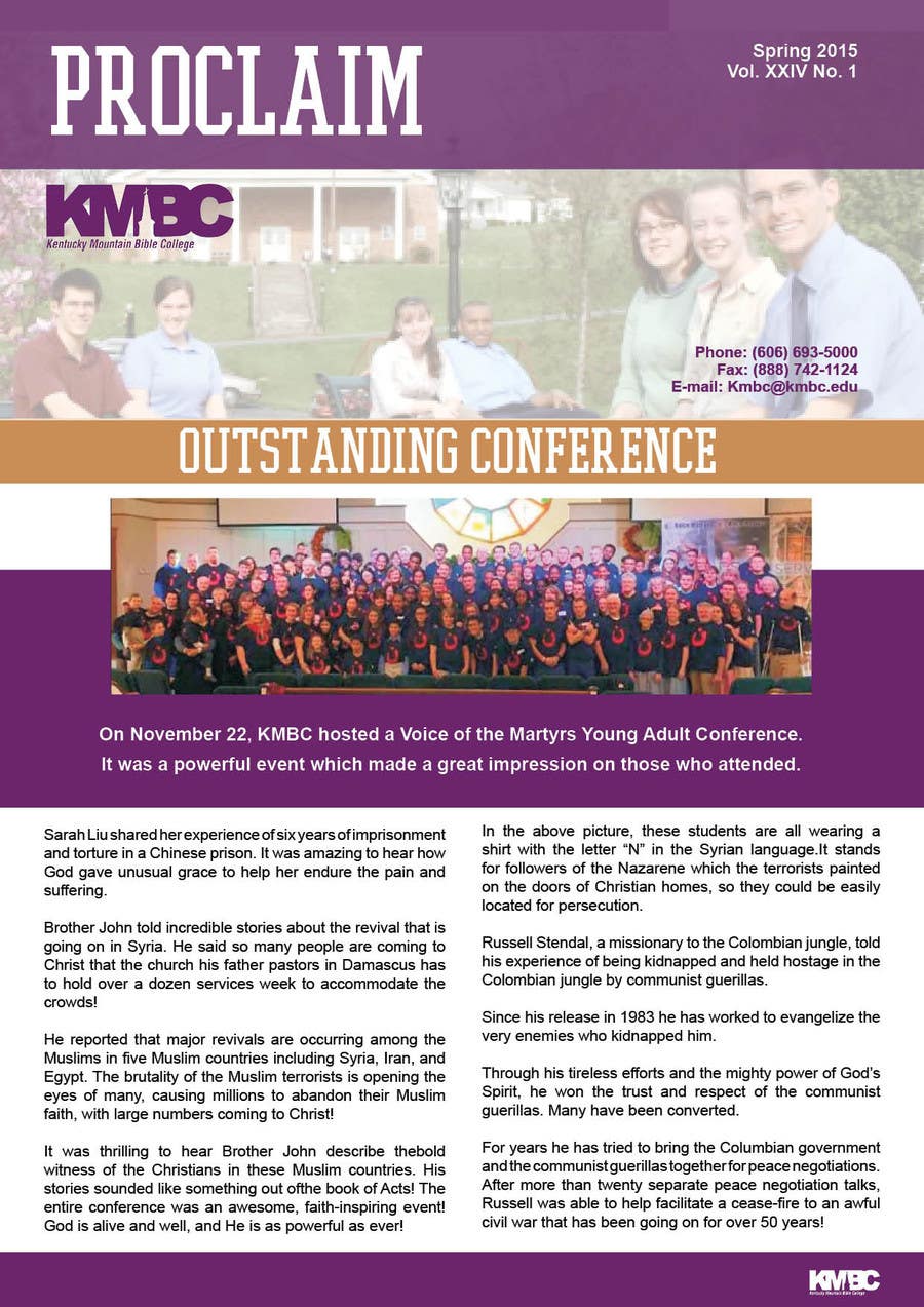 Inscrição nº 6 do Concurso para                                                 Design a Brochure Newsletter for KMBC
                                            