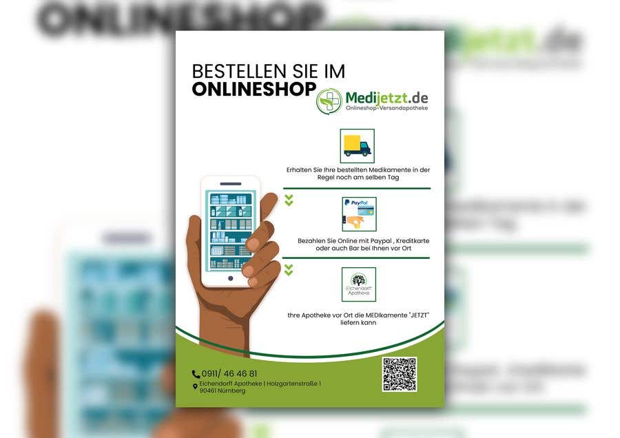 
                                                                                                                        Bài tham dự cuộc thi #                                            49
                                         cho                                             Builda flyer for a pharmacy onlineshop with the option to pay by credit card or PayPal and have it delivered on the same day.
                                        