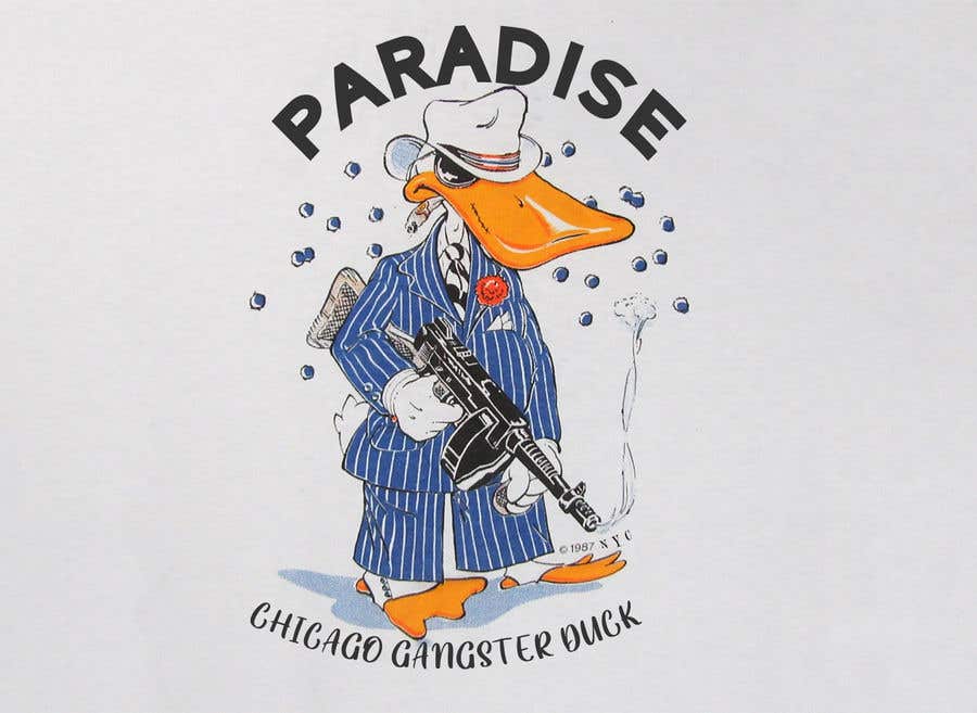 
                                                                                                            Proposition n°                                        81
                                     du concours                                         Please RE-DRAW the example “Chicago Gangster Duck” image using Adobe Illustrator or Photoshop.
                                    