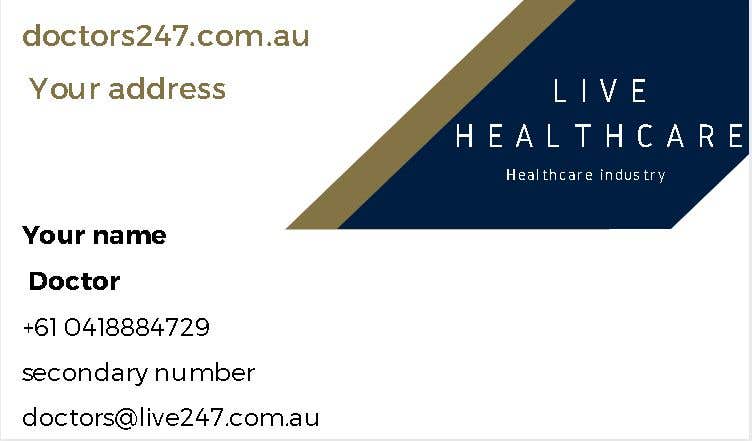 
                                                                                                                        Penyertaan Peraduan #                                            5
                                         untuk                                             Logo Design - Business Card Layout  -  Doctors247
                                        