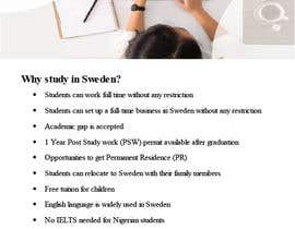 Nro 12 kilpailuun Design TWO &#039;study in sweden&#039; flyers käyttäjältä ti7074040