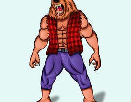 #66 para Illustration of a muscle Bear por shorifirfan