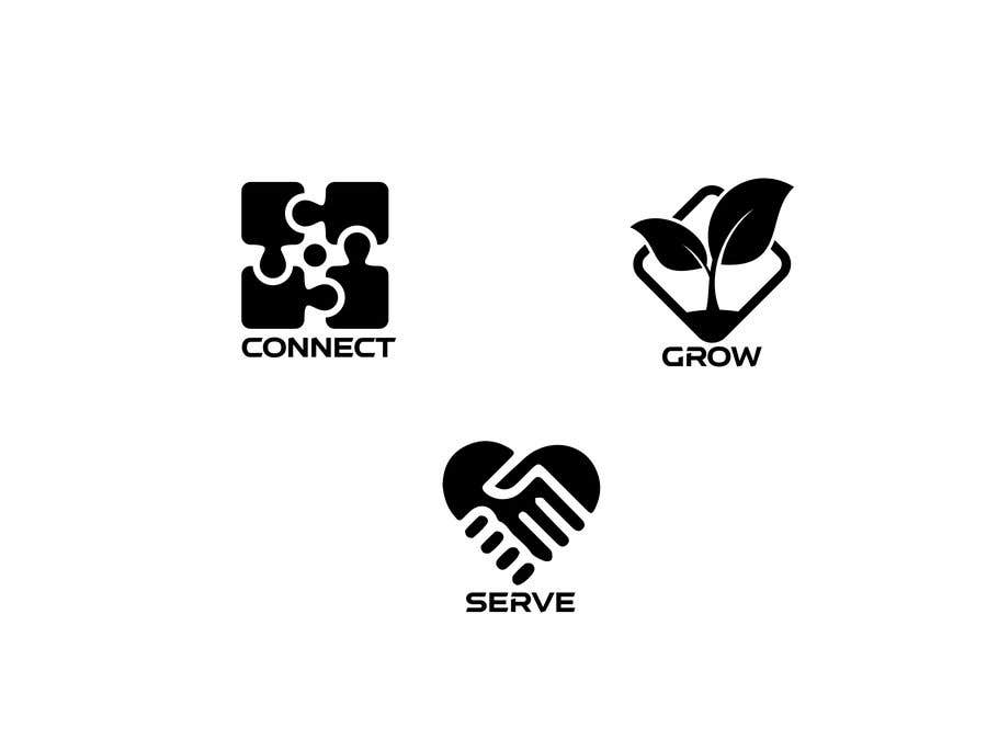 Penyertaan Peraduan #48 untuk                                                 Symbols for connect, grow, and serve
                                            